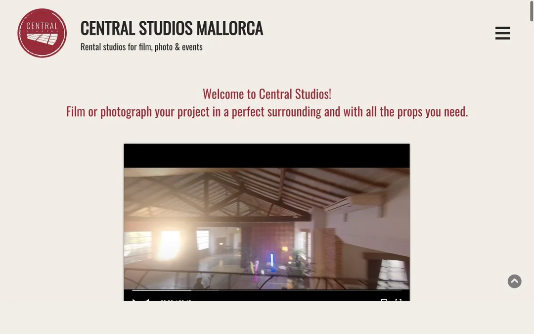 Webseitenansicht: Central Studios Mallorca